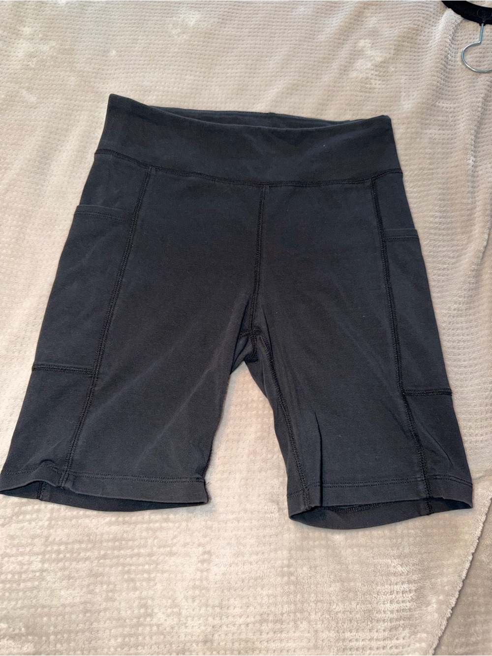 J. Crew Women's Black High-Waist Performance Bike Shorts Small